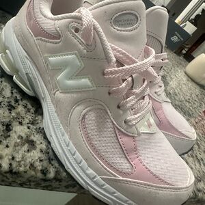 New Balance Light Pink and White Athletic Shoes